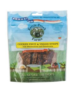 Ethical Pets All Natural Kettle Creek Farms Easy Digest Dog Treats 5oz-Chicken Strips W/Fruit & Veggies