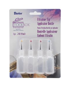 Darice Ultrafine Tip Applicator Bottles 20ml 4/Pkg-20ml