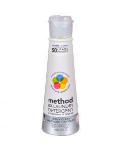 Method Products Fresh and Clean Unscented Detergent - 50 Loads - Case of 6 - 20 oz