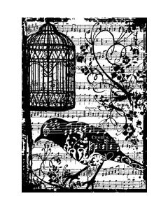 Stampers Anonymous Tim Holtz Cling Stamp 2.5"X3.5"-Bird Song
