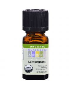 Aura Cacia Organic Essential Oil - Lemongrass - .25 oz