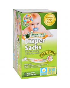 Eco-Friendly Bags Green N Pack Diaper Sacks - Baby Powder Scented - 300 Bags - 1 Count