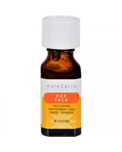 Aura Cacia Essential Solutions Oil Pep Talk Peppermint and Sweet Orange - 0.5 fl oz