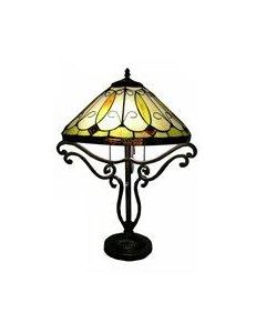 Warehouse of Tiffany "Tiffany Style 2 Light Table Lamp - Bronze"