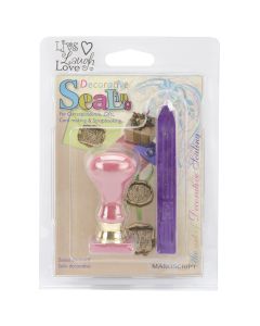 Manuscript Pen Decorative Resin Sealing Set W/Purple Wax-Live, Love, Laugh