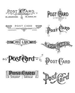 Stampers Anonymous Tim Holtz Cling Stamps 7"X8.5"-Postcards