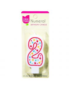 Cake Mate Birthday Party Candle - Numeral - 2 - 3 in - 1 Count - Case of 6