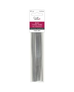 Multicraft Imports Bow Tying Wire 7" 80/Pkg-Silver