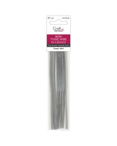 Multicraft Imports Bow Tying Wire 7" 80/Pkg-Silver