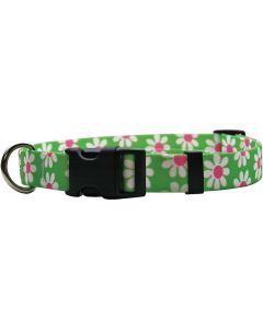 Yellow Dog Design Yellow Dog Collar Extra Small 8"-12"-Green Daisy