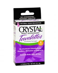 Crystal Essence Crystal Body Deodorant Towelettes - 6 Towelettes