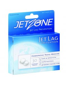 Jet Zone Jet Lag Prevention - Homeopathic Travel Medicine - 30 Tablets - Case of 6