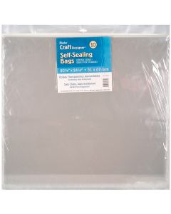 Darice Self-Sealing Bags 10/Pkg-20.25"X24.25" Clear