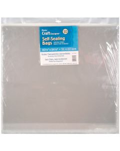 Darice Self-Sealing Bags 10/Pkg-20.25"X24.25" Clear