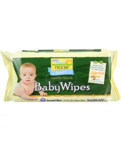 Field Day Baby Wipes - Refill for Tub - 72 count - case of 12