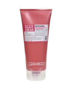 Giovanni Hair Care Products Giovanni Moisturizing Shave Cream All Skin Types Men and Women Refreshing Pink Grapefruit and Pomegranate - 7 fl oz
