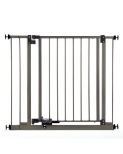 North States Slide-Step and Open Wall Mounted Steel Pet Gate Gray 28" - 38.5" x 29"