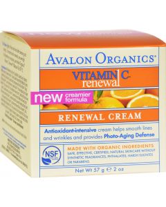 Avalon Organics Renewal Facial Cream Vitamin C - 2 oz