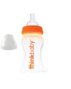 Thinkbaby Baby Bottle with Stage A Nipple (0-6 Months) - 9 oz - Thinkbaby Baby Bottle with Stage A Nipple (0-6 Months) - 9 oz