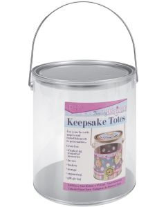 Darice Keepsake Totes Clear Paint Can-6.625"X7"