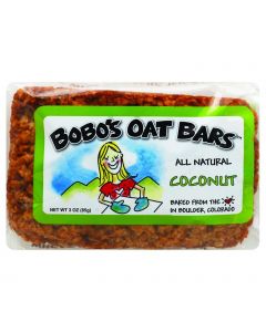 Bobo's Oat Bars - All Natural - Coconut - 3 oz Bars - Case of 12