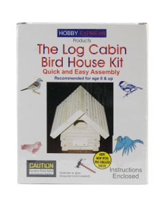 Pinepro Unfinished Wood Kit-Log Cabin Bird House