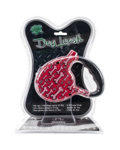 Nandog Pet Gear Nandog Retractable Leash-Cosmic Bones/Red