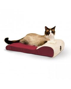 Ultra Memory Chaise Pet Lounger - K&H Pet Products Tufted Pillow Top Pet Bed Medium Chocolate 27" x 36" x 7.5"