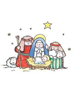 Penny Black Mounted Rubber Stamp 3"X4"-The Manger