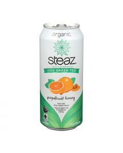 Steaz Lightly Sweetened Green Tea - Grapefruit Honey - Case of 12 - 16 Fl oz.