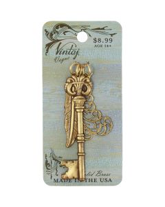 Vintaj Metal Accents-Royal Plume 38mm To 63.5mm 3/Pkg