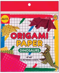 Alex Toys Origami Paper 6"X6" 18/Pkg-Dinosaurs