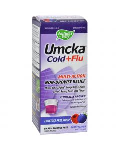 Nature's Way Umcka Cold and Flu Sugar-Free Syrup Berry - 4 fl oz