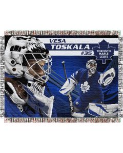 The Northwest Company Vesa Toskala - Maple Leafs 48"x 60" Tapestry Throw (NHL) - Vesa Toskala - Maple Leafs 48"x 60" Tapestry Throw (NHL)