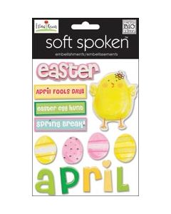 Me & My Big Ideas Soft Spoken Themed Embellishments-April