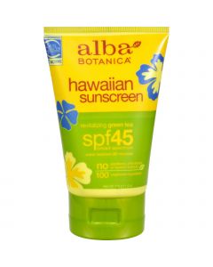 Alba Botanica Hawaiian Green Tea Natural Sunblock SPF 45 - 4 fl oz