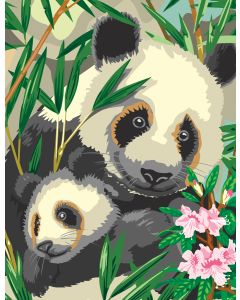 Royal Brush Junior Small Paint By Number Kit 8.75"X11.75"-Panda & Baby