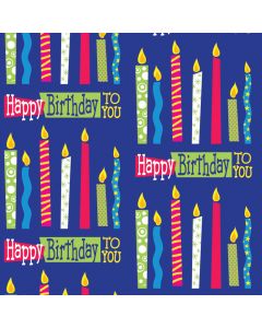 A-Line Flat Wrap Wrapping Paper 19"X27" 2 Sheets/Pkg-Birthday - Candles