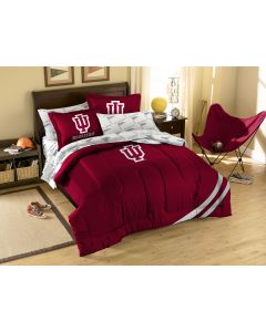 The Northwest Company INDIANA  Twin/Full Chenille Embroidered Comforter Set (64"x86") with 2 Shams (24"x30") (College) - INDIANA  Twin/Full Chenille Embroidered Comforter Set (64"x86") with 2 Shams (24"x30") (College)