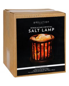 Evolution Salt Crystal Salt Lamp - Wooden Basket - 1 Count