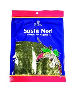 Eden Foods Sushi Nori - Cultivated - Toasted - 50 Sheets - 4.4 oz