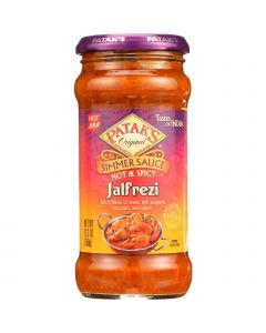 Patak's Pataks Simmer Sauce - Hot and Spicy - Jalfrezi - Hot - 12.3 oz - case of 6
