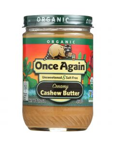 Once Again Cashew Butter - Organic - Creamy - 16 oz - case of 12