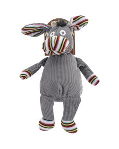 Nandog Pet Gear Nandog My BFF Knit & Corduroy Plush Toy-Gray Donkey