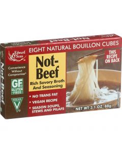 Edward and Sons Edwards and Sons Natural Bouillon Cubes - Not Beef - 3.1 oz - Case of 12