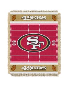 The Northwest Company 49ers  Baby 36x46 Triple Woven Jacquard Throw - Field Series