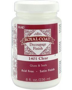 Plaid:Craft Royal Coat Satin Decoupage Finish-8oz Clear