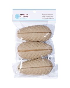 Martha Stewart Decorative Boxes 3/Pkg-1.75"X4.5" Pine Cone