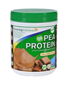 Growing Naturals Pea Protein Powder - Chocolate Power - 15.8 oz