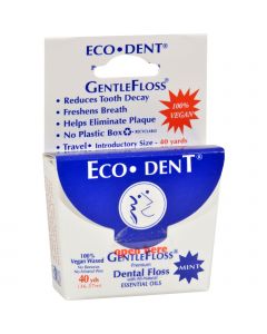 Eco-Dent Gentle Floss - Mint 40 - Case of 6 - 40 Yds